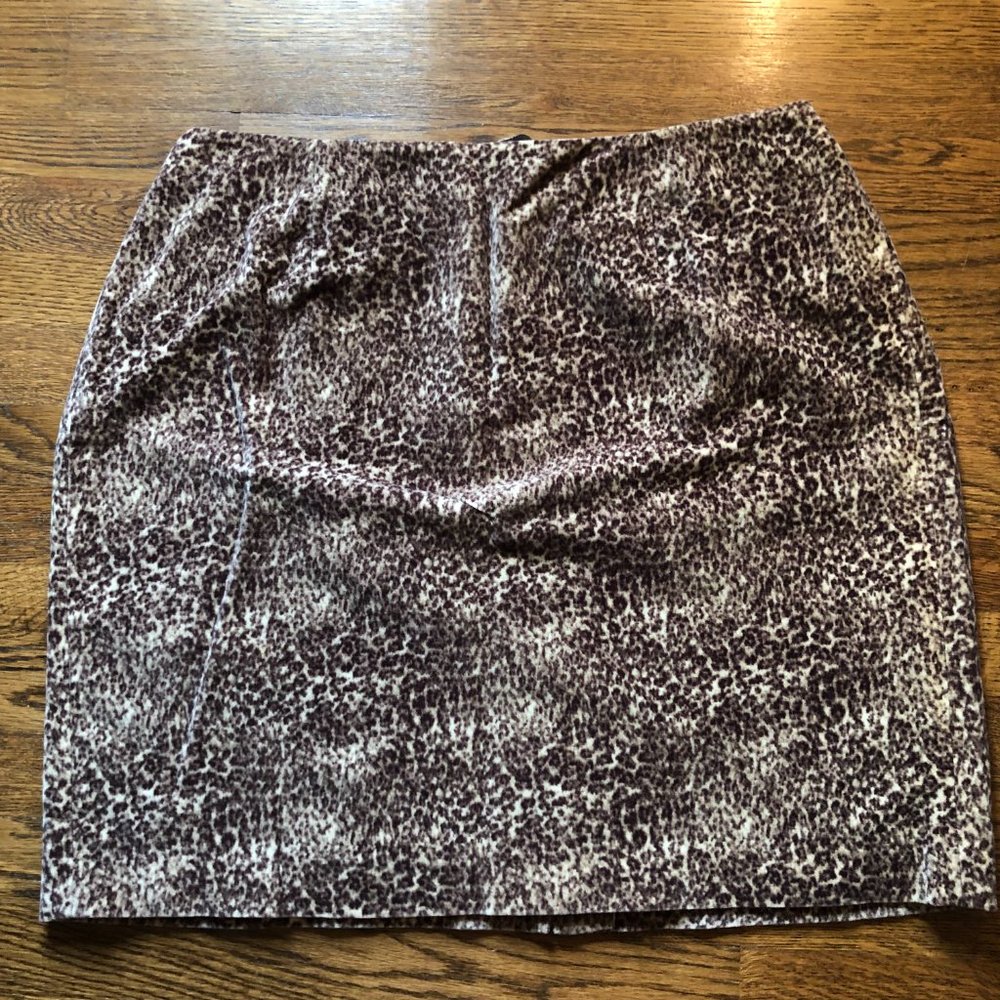 Talbots Leopard Print Pencil Skirt